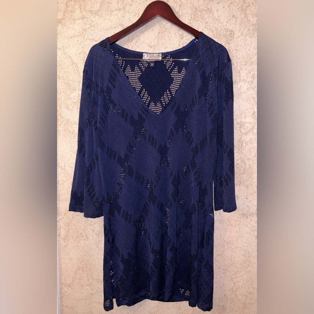 J Valdi Swim Cover Up Navy Dress